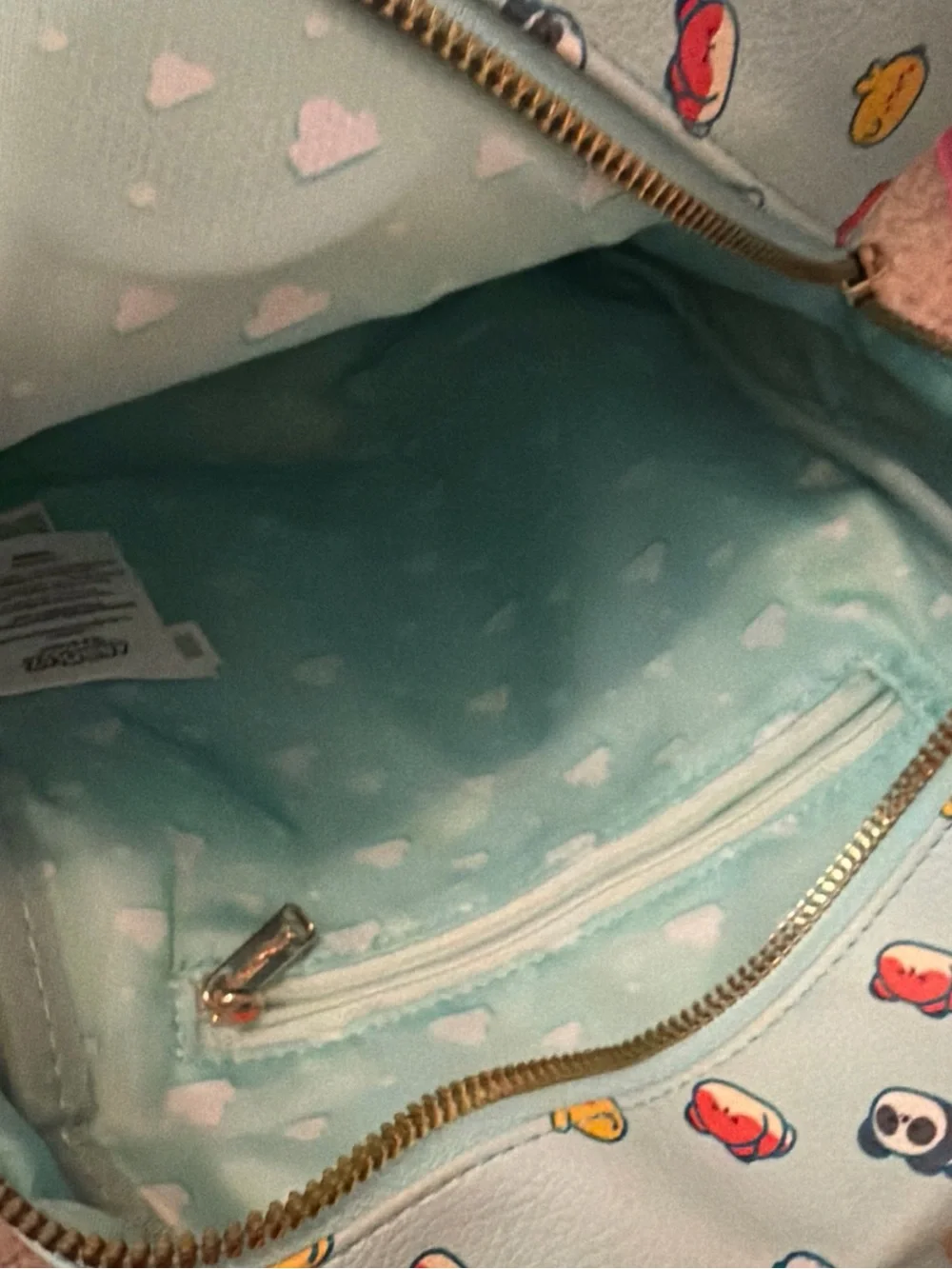 Light Blue Kids Mini Backpack with Cute Character Print